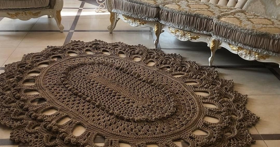 Crochet oval rug free pattern