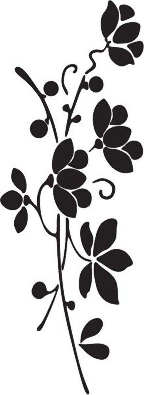 c0617229e9a387df259a94500cf62d01_e | Floral stencil, Flower stencil