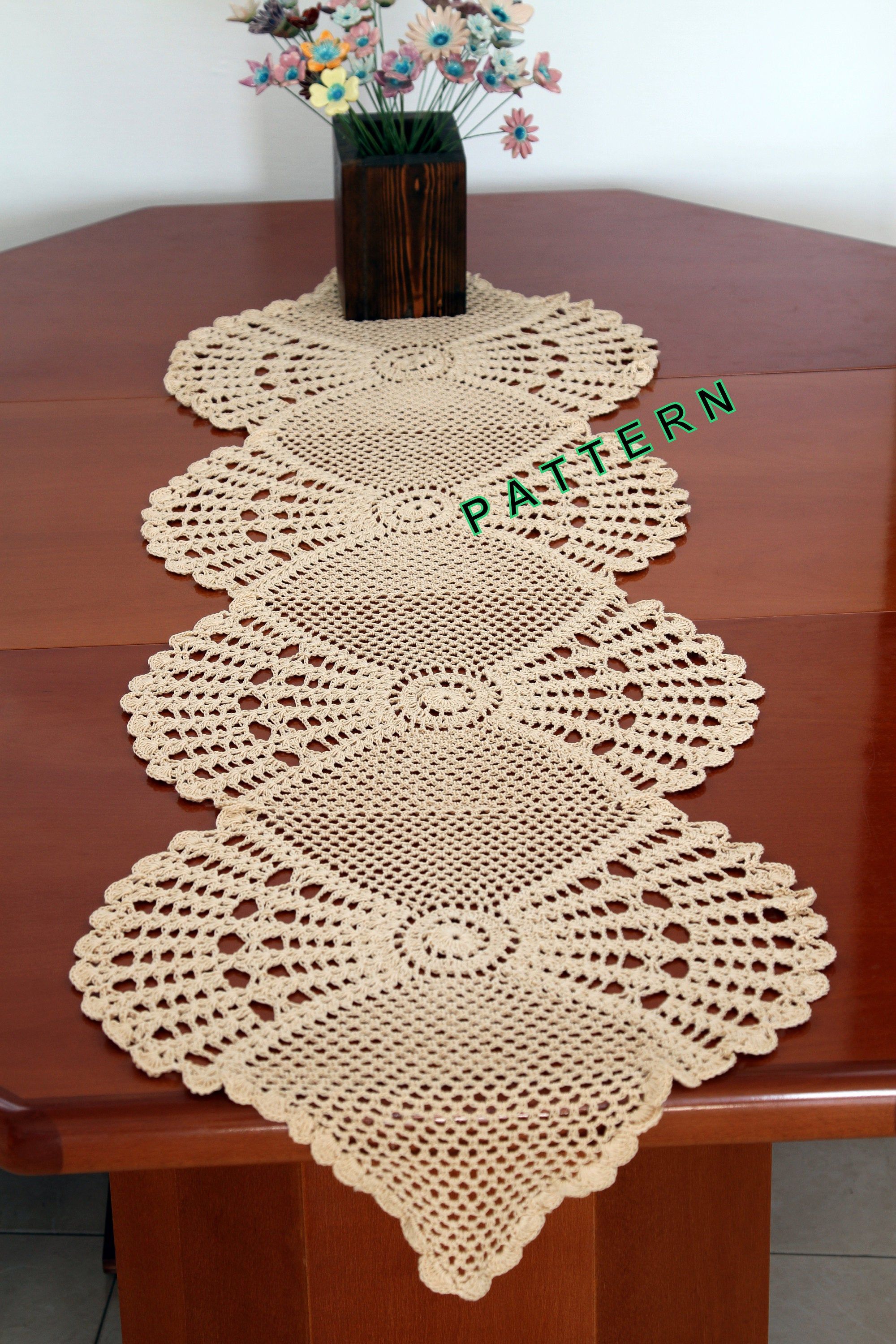 Table Runner Pattern Crochet Table Runner PDF Written - Etsy Israel
