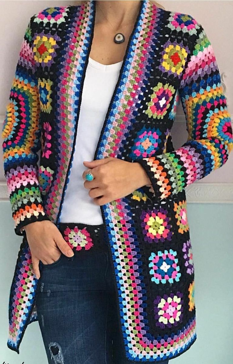 Granny Square Crochet Cardigan Pattern Ideas for Summer or Winter