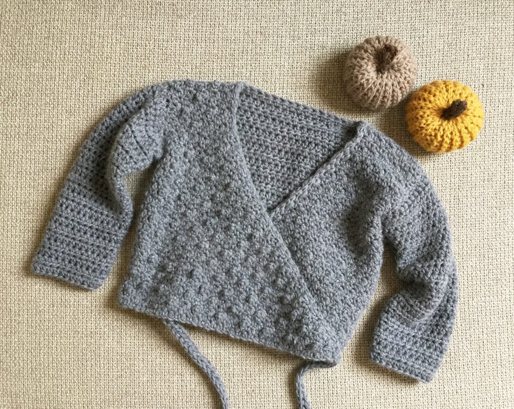 Beginner crochet baby cardigan - The Little Dot - mallooknits.com