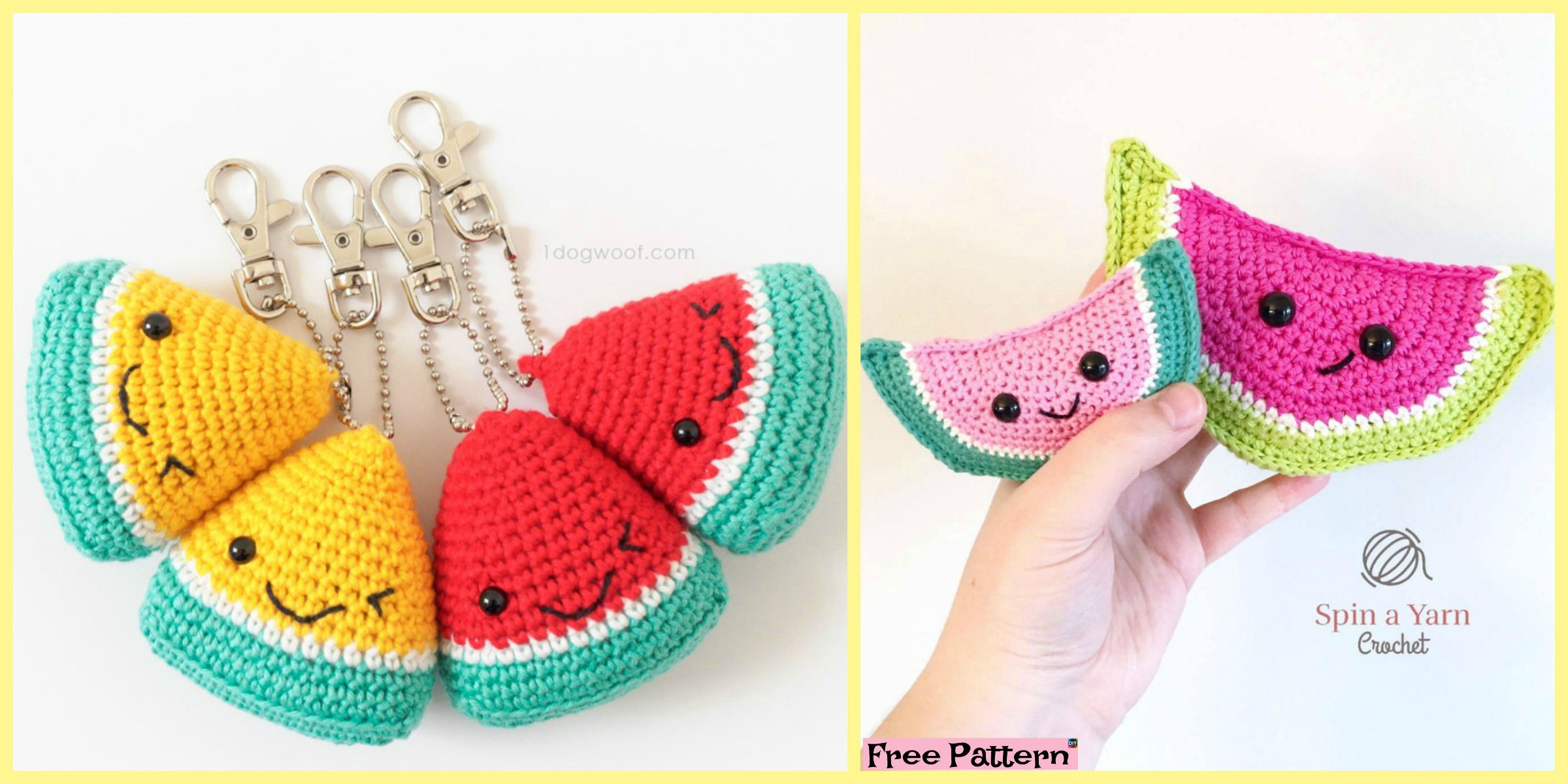 Crochet Watermelon Amigurumi - Free Patterns - DIY 4 EVER