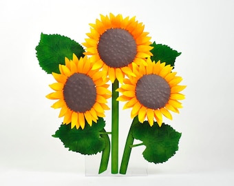 3d sunflower svg | Etsy