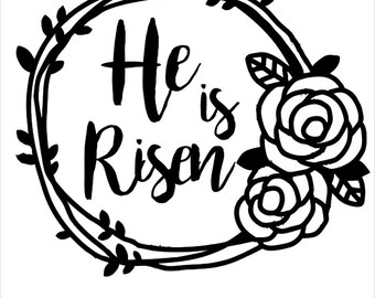 He is risen svg | Etsy