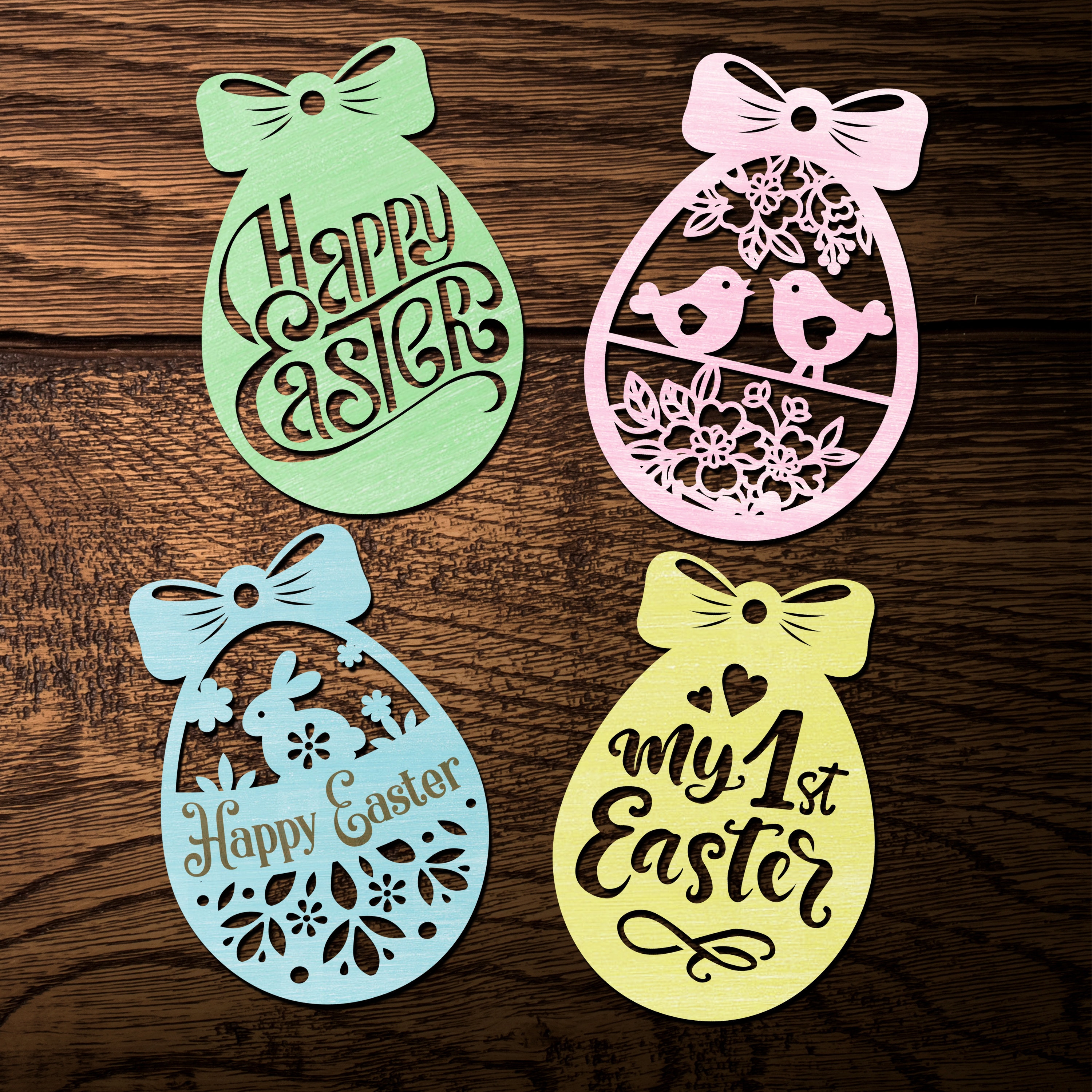 Happy Easter SVG Easter Bundle Easter Egg Laser Cut File/ - Etsy