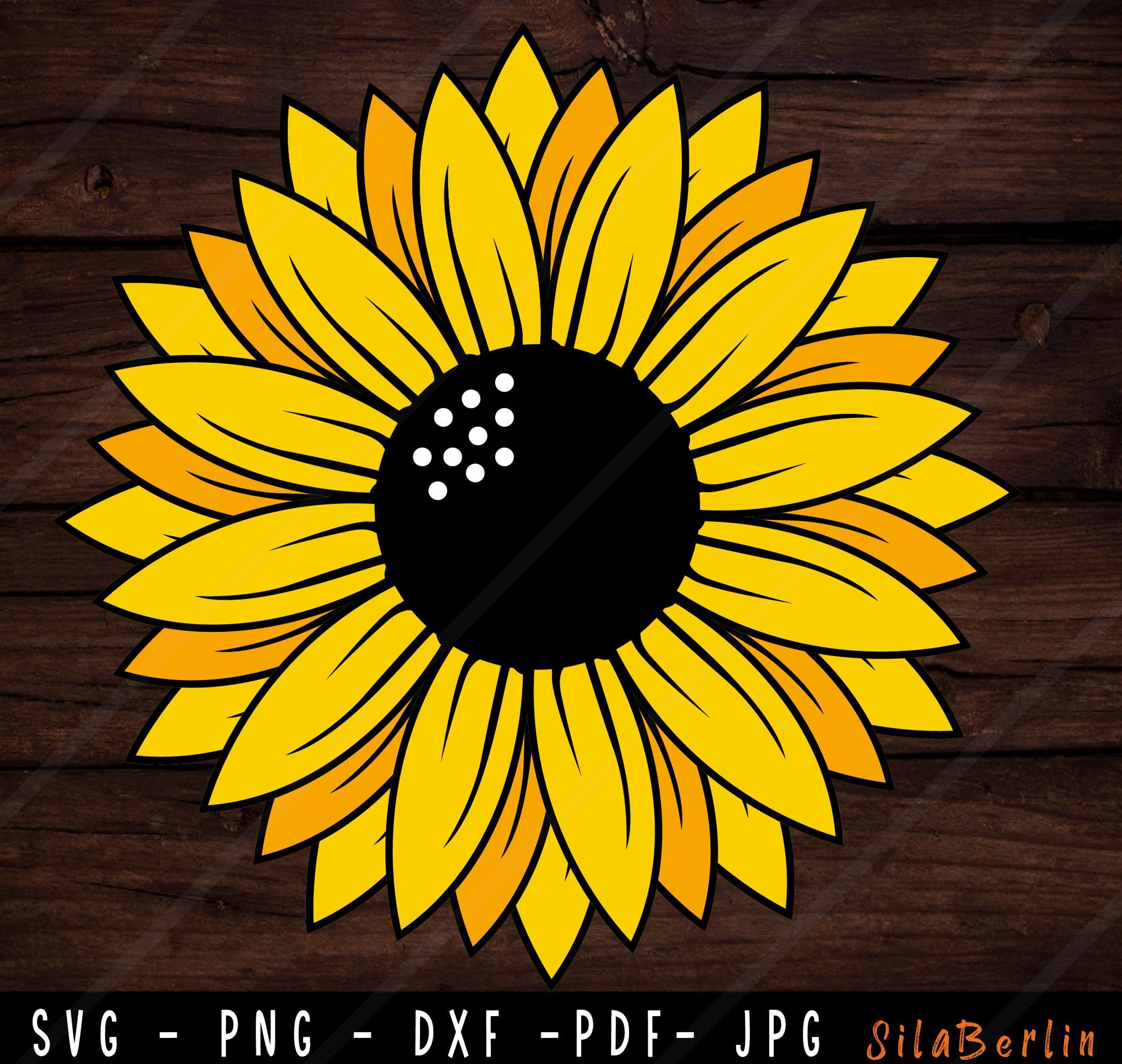 Sunflower With Leaves Svg