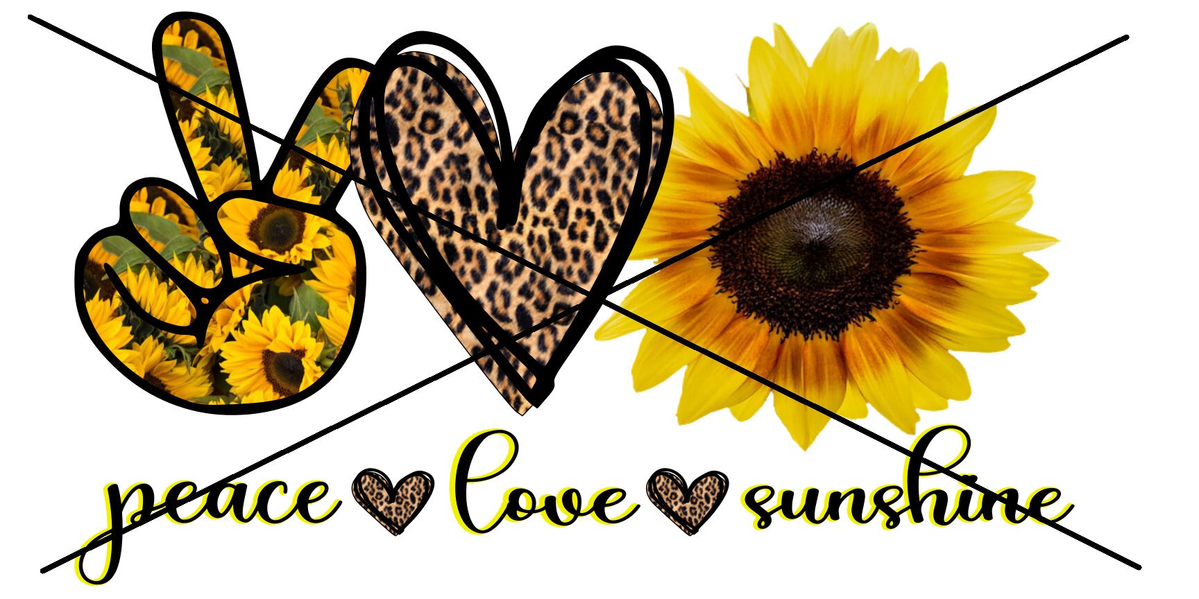 Peace Love Sunshine Sunflower SVG | Etsy