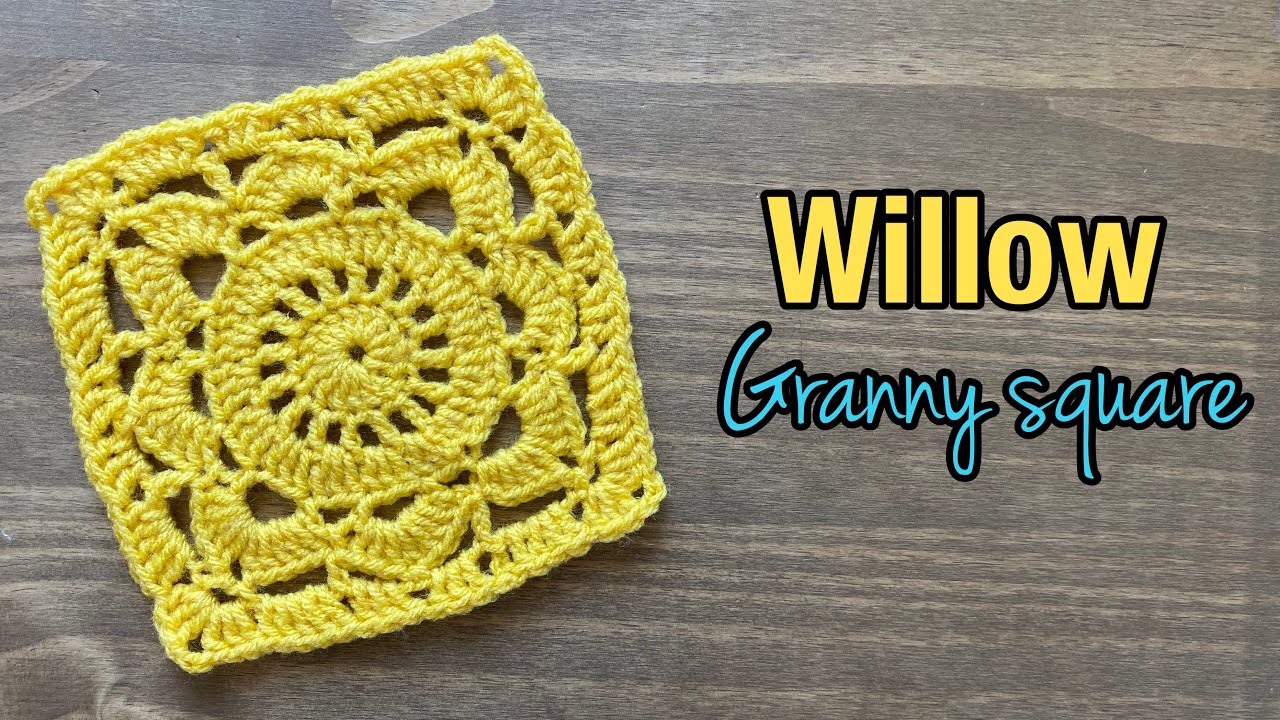 How to Crochet Willow Granny Square/ Lacey flower granny square