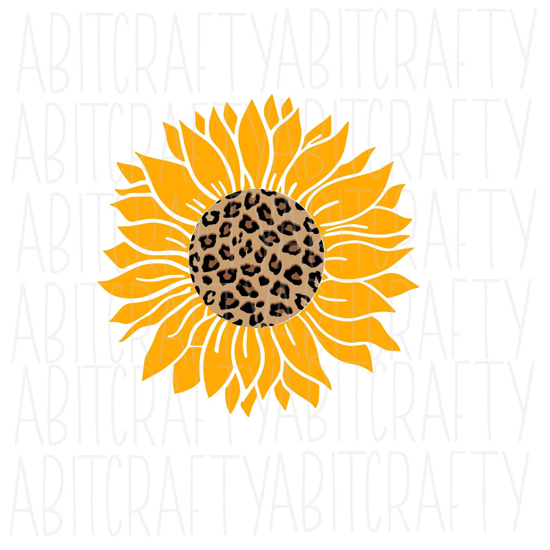 Leopard Sunflower SVG Png Sublimation Digital Download | Etsy | Vector