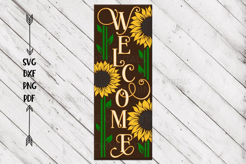 Free Sunflower Welcome Svg 213 SVG PNG EPS DXF File