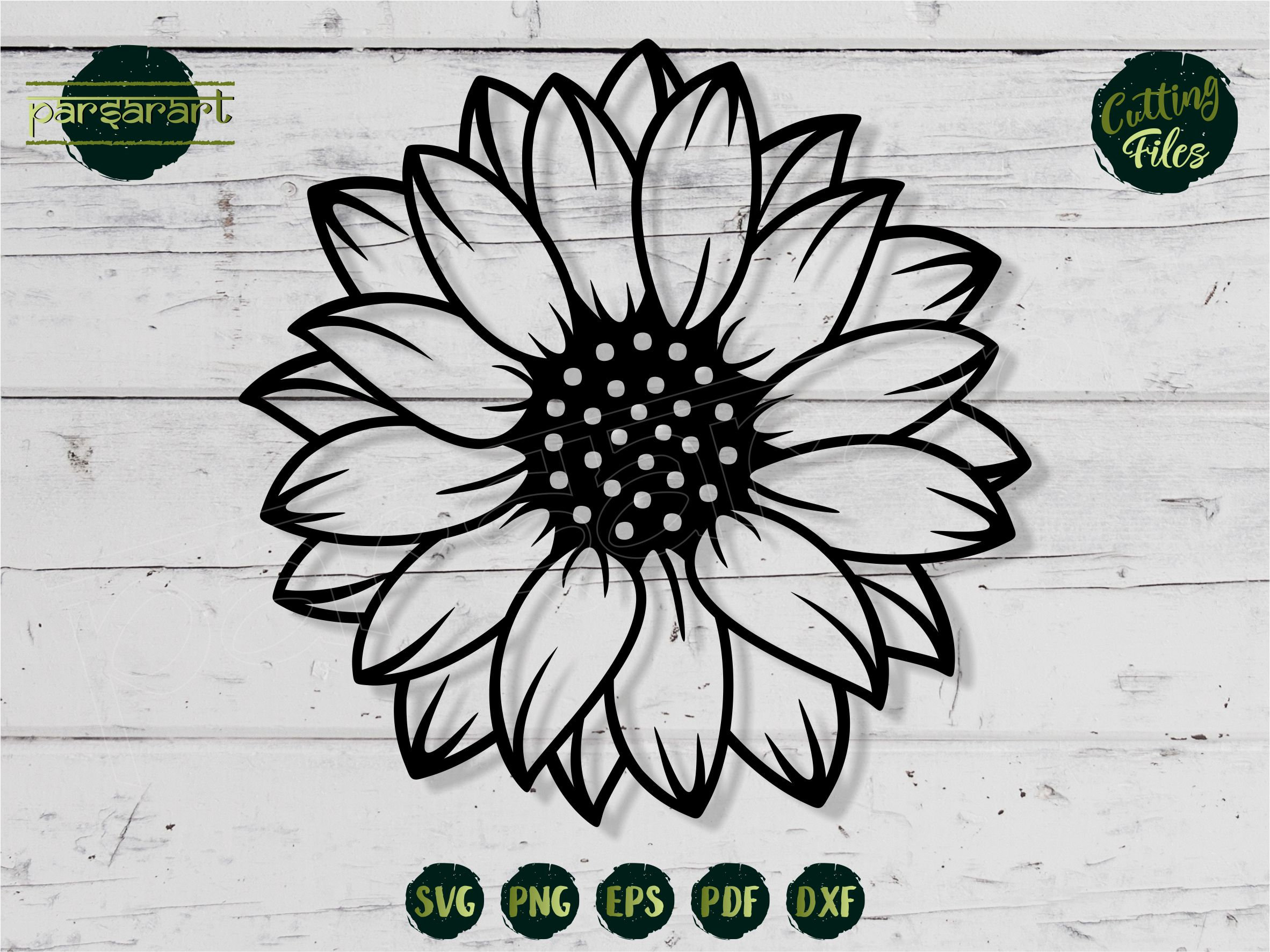 Cutting Cut Files Instant Download Flower Svg Template Sunflower Svg