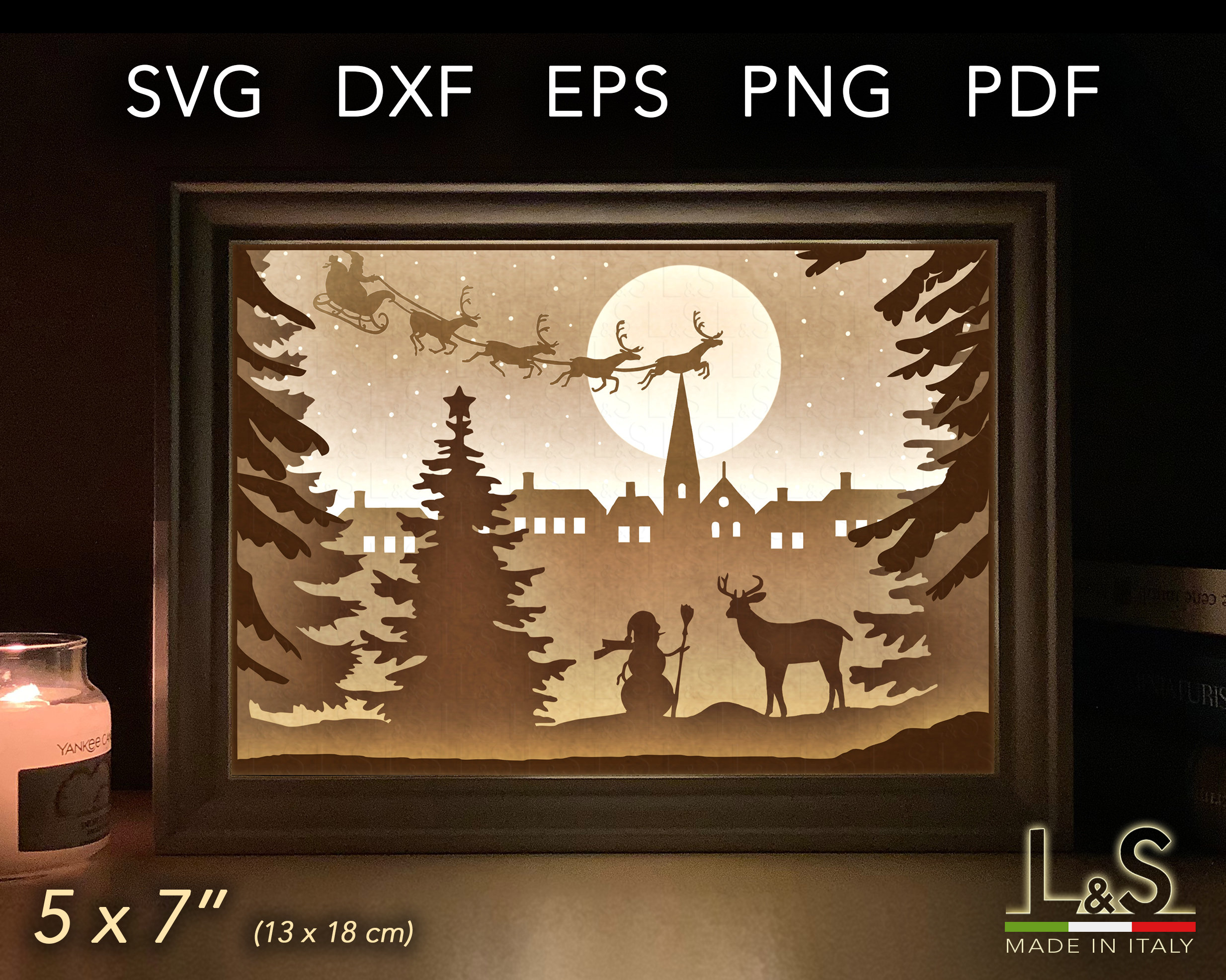 Free Shadow Box Svg File Christmas - Free SVG Cut Files