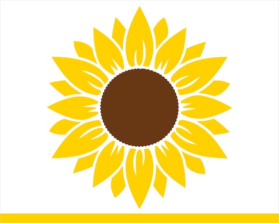 Sunflower Svg Flower Svg Files For Cricut Digital Download | Etsy
