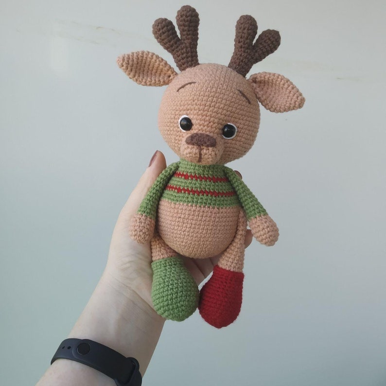 Christmas crochet reindeer pattern PDF / Amigurumi fawn DIY | Etsy