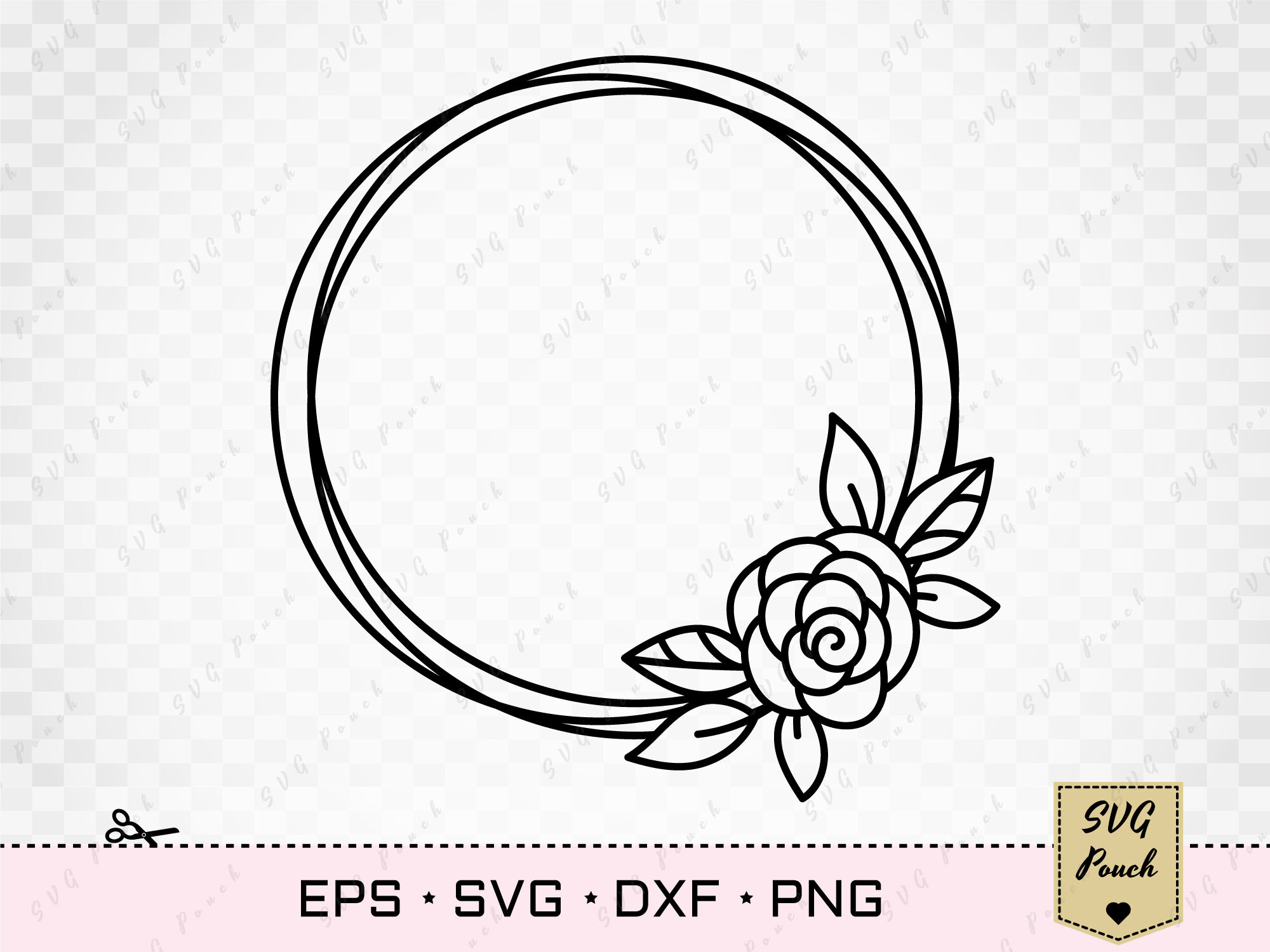 Floral wreath SVG By SVGPouch | TheHungryJPEG