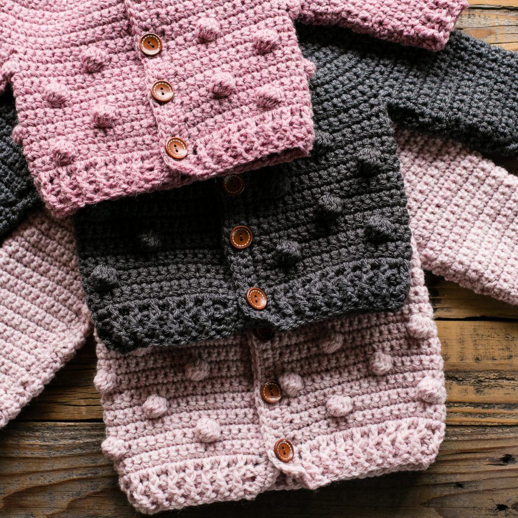 Crochet Bobble, Baby Cardigan Pattern Crochet, Crochet Baby Sweaters