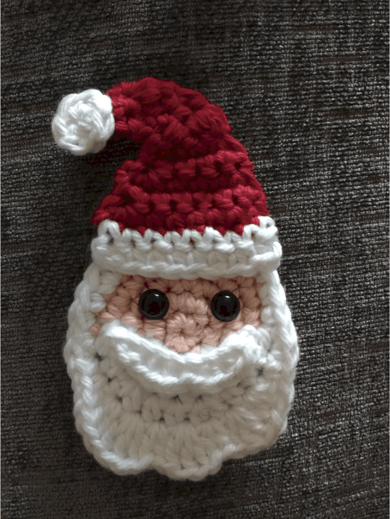 Free crochet pattern - Santa Claus Appliqué - Natalina Craft | Natalina